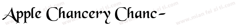 Apple Chancery Chanc字体转换